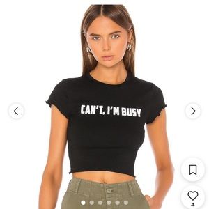 Superdown Jen Lettuce Baby Tee NWT